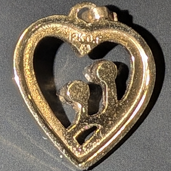 Vintage 12K Gold Filled Diamond Heart Pendant - Picture 6 of 10